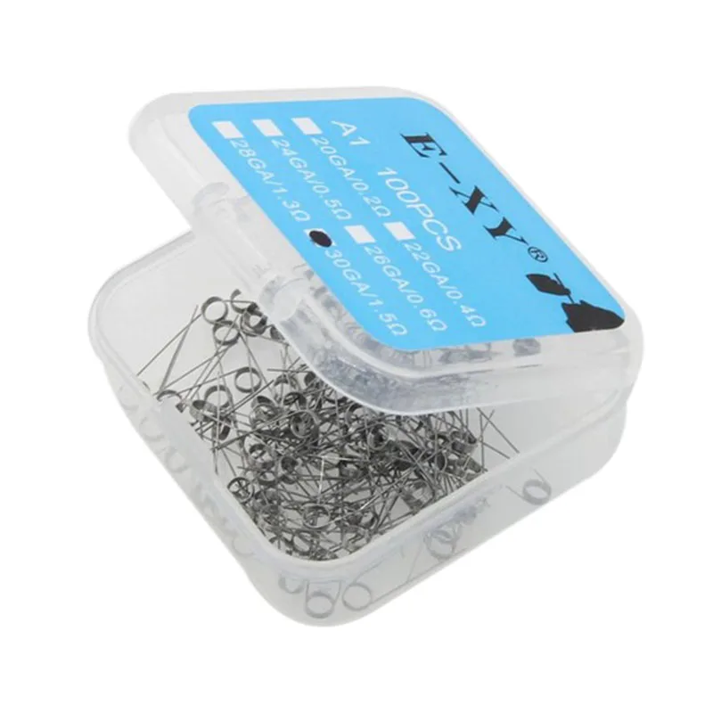 100 Pcs A1 Electronic Cigarette RDA Atomizer Wick Wire Prebuilt Coil Premade Coil Pre Coiled Resistance Heating Coiling
100 Pcs A1 Electronic Cigarette RDA Atomizer Wick Wire Prebuilt Coil Premade Coil Pre Coiled Resistance Heating Coiling