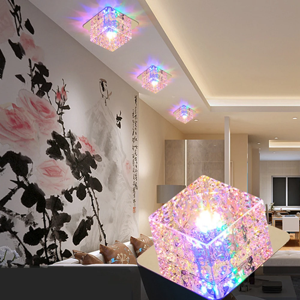 Crystal Ceiling Lights Aisle Crystal LED Square 3W Modern Simplicity Flush Mount decoration Light Fixture Hallway Living Room
Crystal Ceiling Lights Aisle Crystal LED Square 3W Modern Simplicity Flush Mount decoration Light Fixture Hallway Living Room
