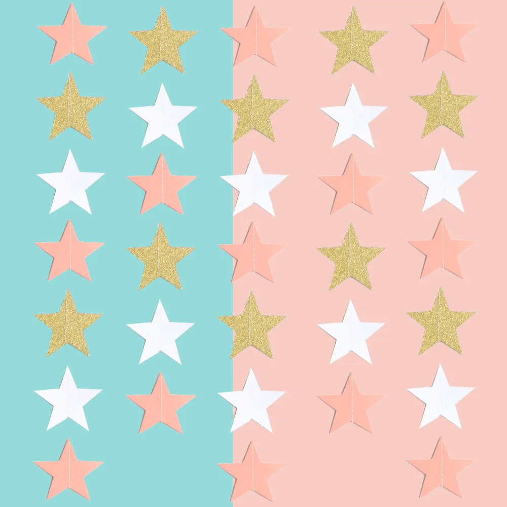 1PC Pink&Gold&White Star Paper Garlands Birthday Party Decoration Child Room Decor Baby Shower Party Decoration Wedding Supplies
1PC Pink&Gold&White Star Paper Garlands Birthday Party Decoration Child Room Decor Baby Shower Party Decoration Wedding Supplies