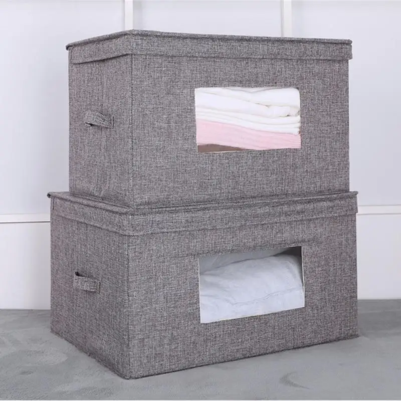 Folding Storage Box Washable Cotton Linen Clothes Organizer with Window for Home Cabinet Underwear Toy Snacks Sundries Oraganier
Folding Storage Box Washable Cotton Linen Clothes Organizer with Window for Home Cabinet Underwear Toy Snacks Sundries Oraganier