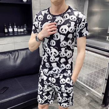 Fashion Trend Animal Printing Color Casual Slim Street Sportswear Two-piece 2019 Men's Shorts Short-sleeved Two-piece Hot Sale
Fashion Trend Animal Printing Color Casual Slim Street Sportswear Two-piece 2019 Men's Shorts Short-sleeved Two-piece Hot Sale