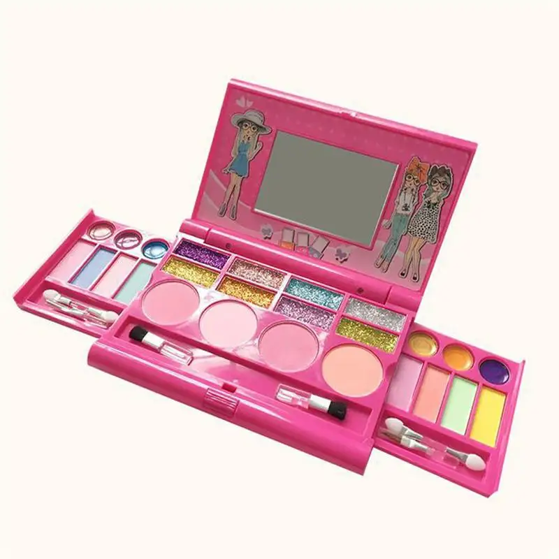 Princess Makeup Set Kids Cosmetic Girls Kit Eyeshadow Lip Gloss Blushes Tools Portable Beauty Fashion Toys Children Gifts
Princess Makeup Set Kids Cosmetic Girls Kit Eyeshadow Lip Gloss Blushes Tools Portable Beauty Fashion Toys Children Gifts