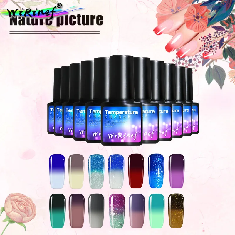 WiRinef Temperature Change Gel Varnish Cold Series UV&LED Soak Off Top Coat Base Coat Nail Gel Lacquer Nail Glue
WiRinef Temperature Change Gel Varnish Cold Series UV&LED Soak Off Top Coat Base Coat Nail Gel Lacquer Nail Glue