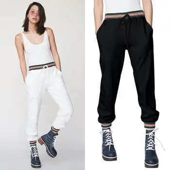 Women's High Waist Casual Drawstring Elastic Long Pants Ladies Sport Trousers Casual Cool Striped Girls Pencil Pants With Pocket
Women's High Waist Casual Drawstring Elastic Long Pants Ladies Sport Trousers Casual Cool Striped Girls Pencil Pants With Pocket