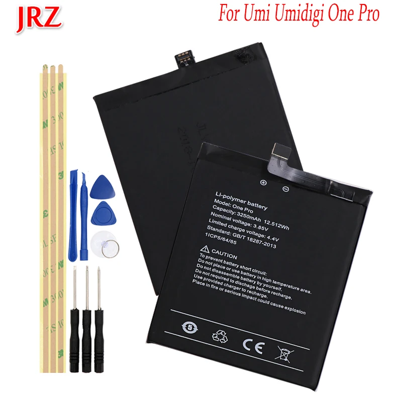 JRZ 3.85V 3250mAh High Quality battery For Umi Umidigi One Pro phone Replacement Batteries For Umi Umidigi One Pro with Tools
JRZ 3.85V 3250mAh High Quality battery For Umi Umidigi One Pro phone Replacement Batteries For Umi Umidigi One Pro with Tools