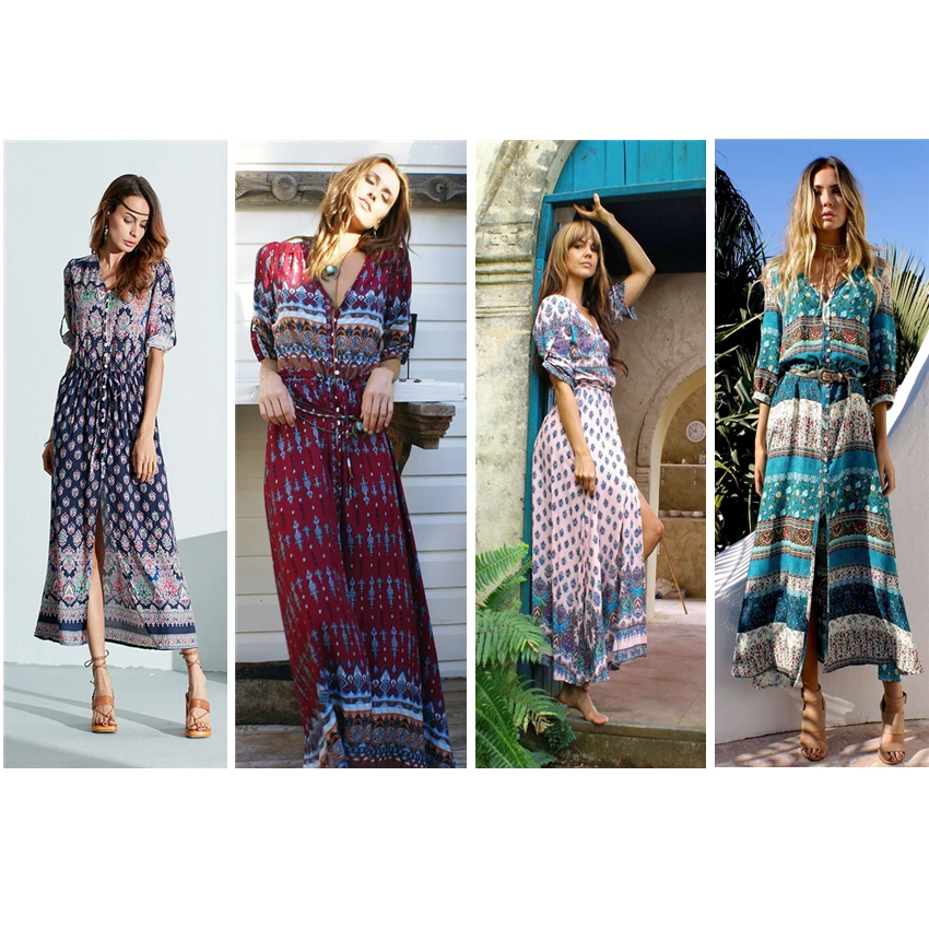 S-5XL Bohemia Maxi Woman Print Dress Female Sexy V-neck Summer Beach Vestidos Women Loose Floral Retro Party Long Dresses
S-5XL Bohemia Maxi Woman Print Dress Female Sexy V-neck Summer Beach Vestidos Women Loose Floral Retro Party Long Dresses
