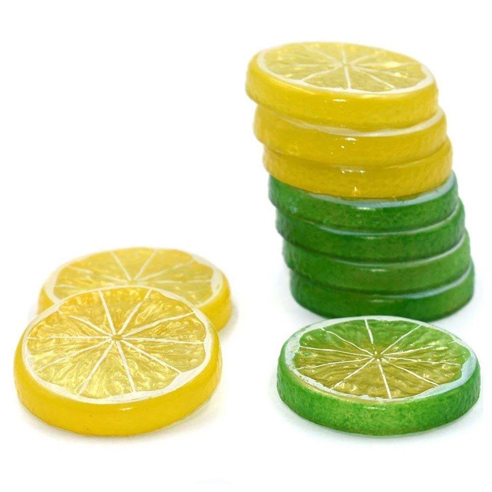 10Pcs Simulation Lemon Slice Artificial Fake Fruit Lifelike Lime Slices Food Model DIY Crafts Home Bakery Fruit Shop Decoration
10Pcs Simulation Lemon Slice Artificial Fake Fruit Lifelike Lime Slices Food Model DIY Crafts Home Bakery Fruit Shop Decoration