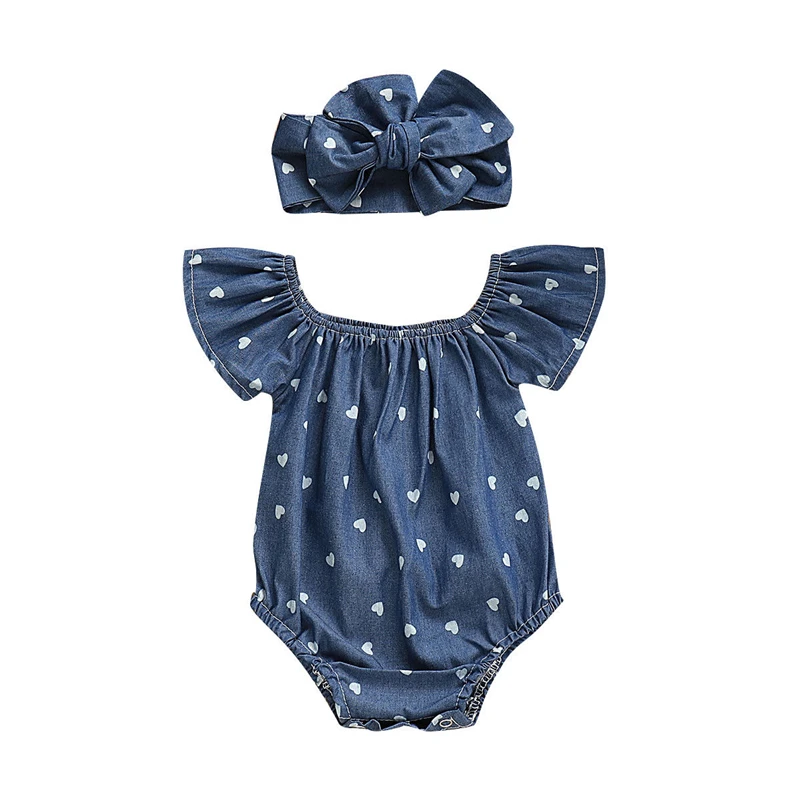 Newborn Toddler Baby Girls Denim Blue Cotton 2pcs Outfits Bodysuit Cute Love Print Jumpsuits Summer Clothes Set
Newborn Toddler Baby Girls Denim Blue Cotton 2pcs Outfits Bodysuit Cute Love Print Jumpsuits Summer Clothes Set