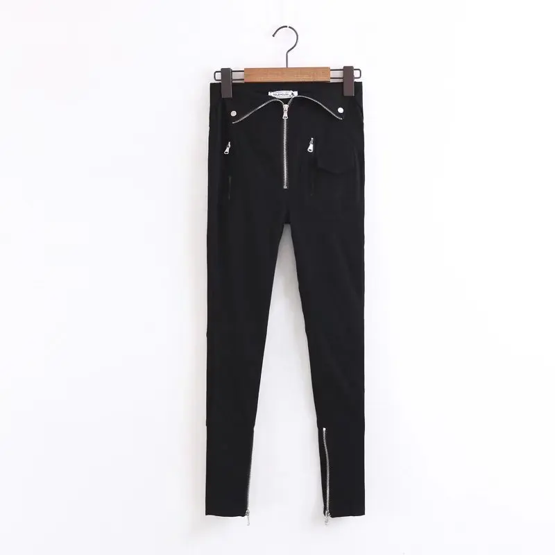 2019 Autumn Korean Edition Fashion Zipper Design Shown Thin High Waist Small Foot Stretch Magic Trousers Black Pants Women
2019 Autumn Korean Edition Fashion Zipper Design Shown Thin High Waist Small Foot Stretch Magic Trousers Black Pants Women