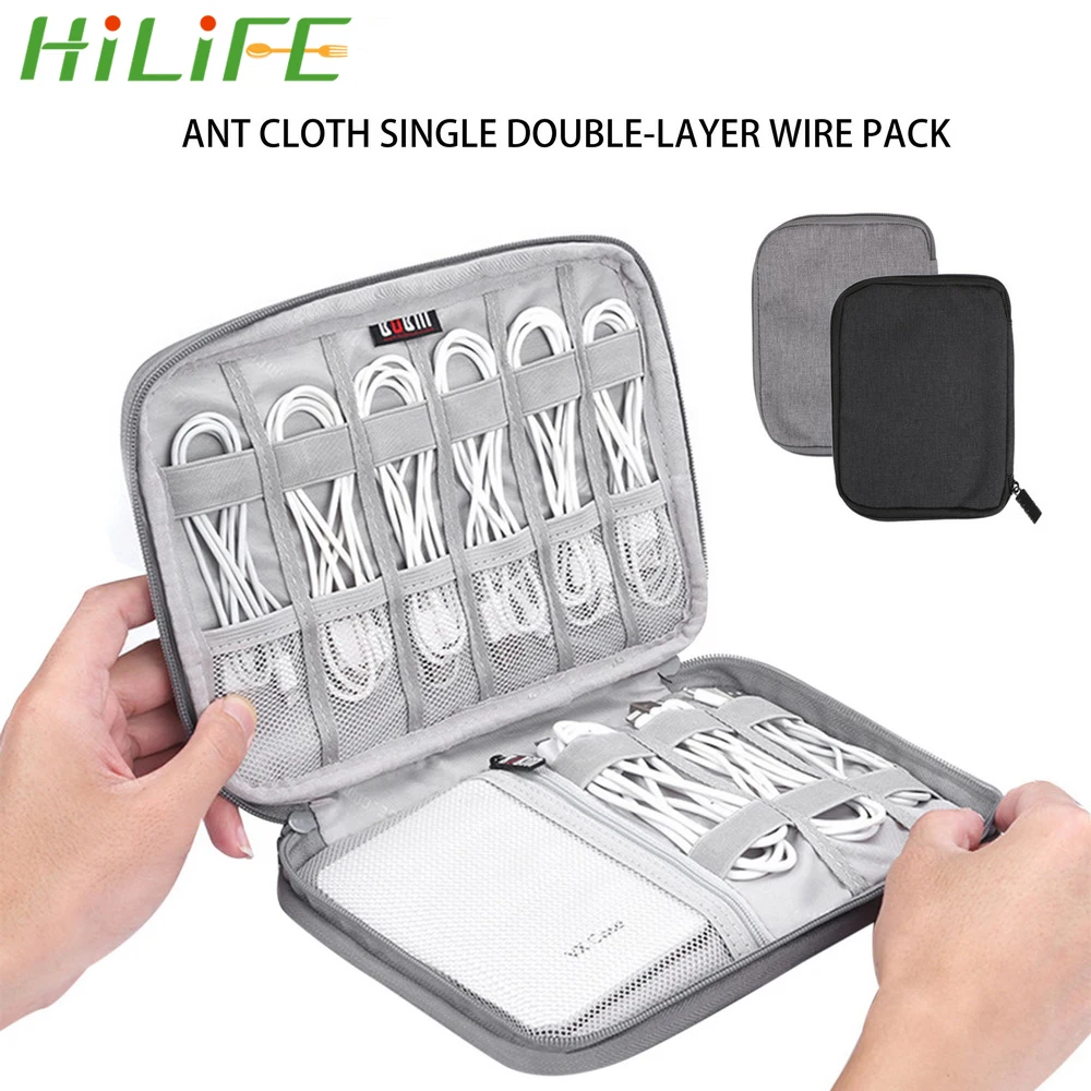 HILIFE Electronics Accessories Organizer Travel Kit Case Pouch For USB Data Cable Earphone Wire pen Power bank Digital
HILIFE Electronics Accessories Organizer Travel Kit Case Pouch For USB Data Cable Earphone Wire pen Power bank Digital