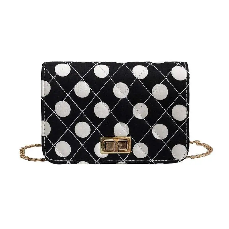 Women's Hand bags Retro Polka Dot Canvas Messenger womens' pouch Shoulder Bag Chain Ladies Fashion Crossbody Handbag
Women's Hand bags Retro Polka Dot Canvas Messenger womens' pouch Shoulder Bag Chain Ladies Fashion Crossbody Handbag