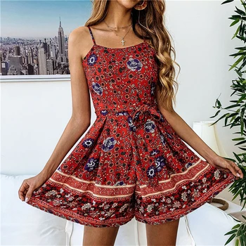 2019 New Women Boho Print Rompers print Jumpsuit Summer Short pleated Overalls Jumpsuit Female chest wrapped strapless Playsuit
2019 New Women Boho Print Rompers print Jumpsuit Summer Short pleated Overalls Jumpsuit Female chest wrapped strapless Playsuit