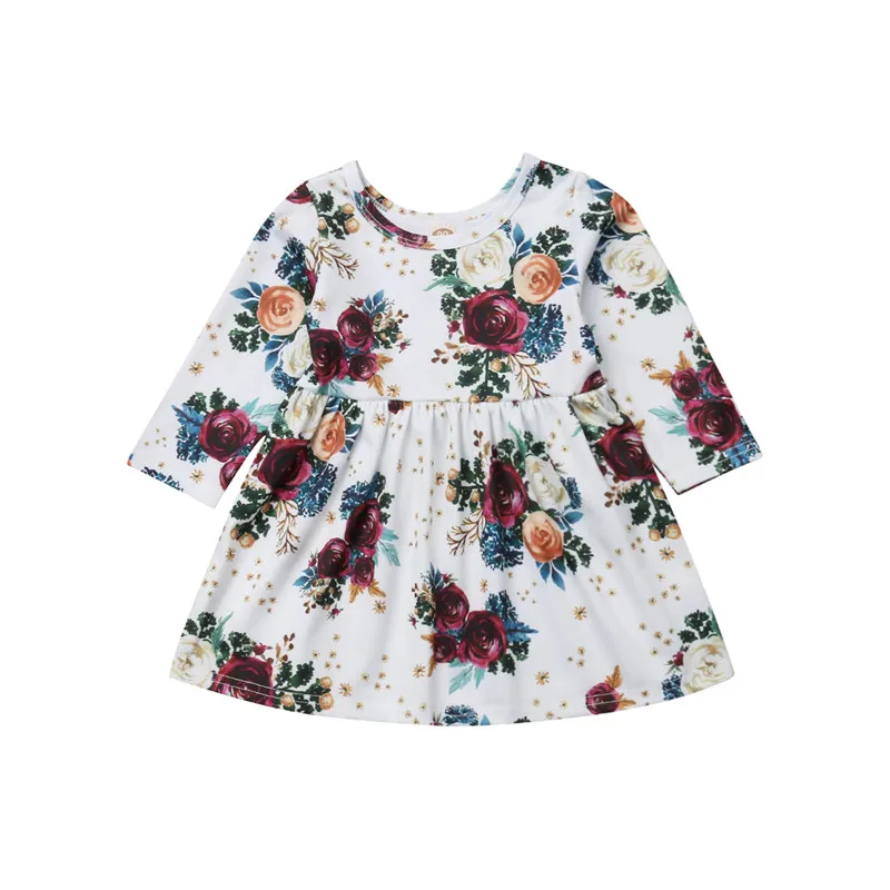 Girls Dress Long Sleeve Lovely Floral Print Long Sleeve Flower Kids Dress Baby Girl Clothes Princess Dresses 2018
Girls Dress Long Sleeve Lovely Floral Print Long Sleeve Flower Kids Dress Baby Girl Clothes Princess Dresses 2018