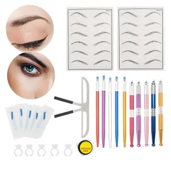 10 Types Eyebrow Tattoo Kits Manual Pen Practice Skin Pigment Needle Blades Ring Cup Tattoo Set ac
10 Types Eyebrow Tattoo Kits Manual Pen Practice Skin Pigment Needle Blades Ring Cup Tattoo Set ac