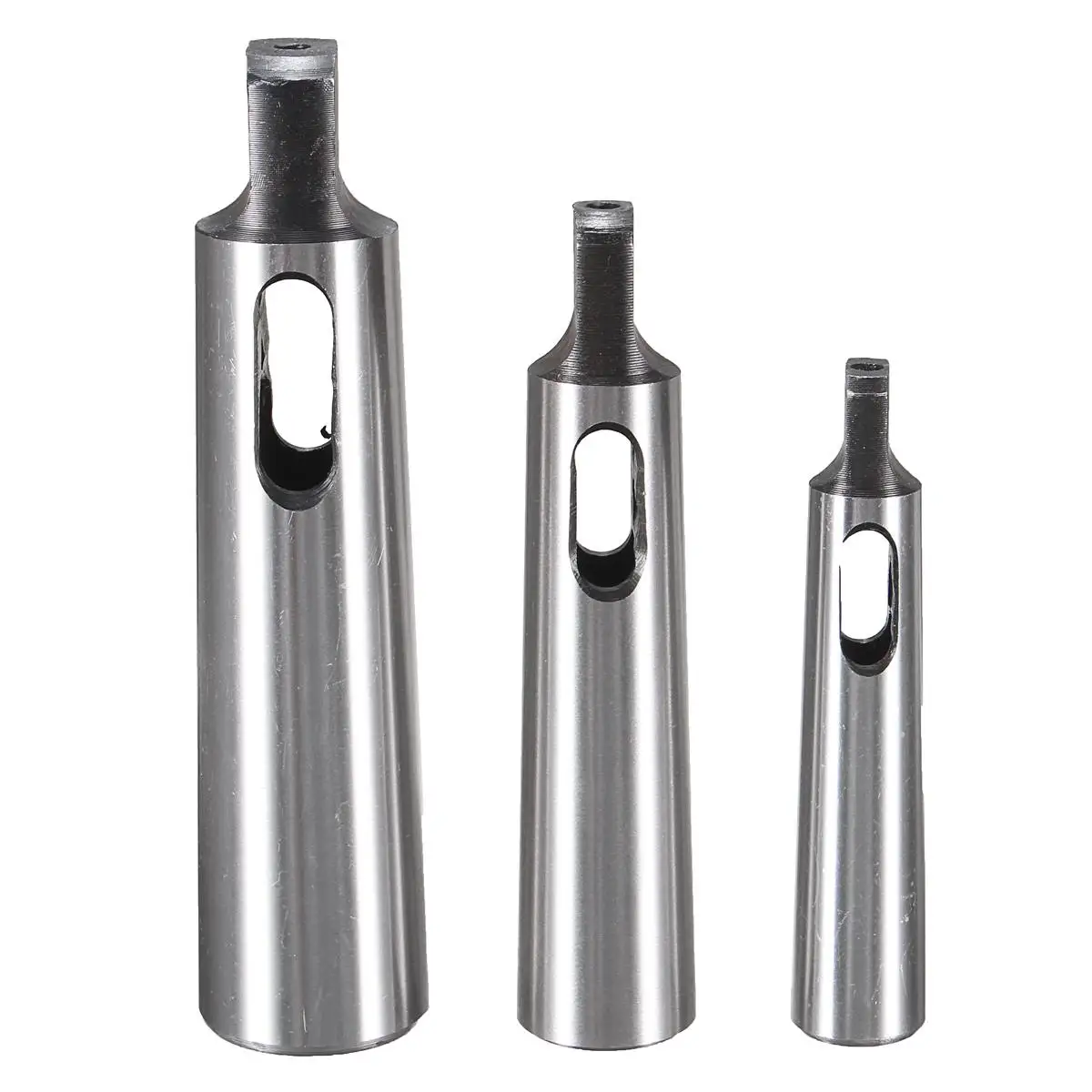 New 3pcs Carbon Steel Taper Adapter Reducing Drill Chuck Sleeve MT1 to MT2 MT2 to MT3 MT3 to MT4 For Drilling Machine
New 3pcs Carbon Steel Taper Adapter Reducing Drill Chuck Sleeve MT1 to MT2 MT2 to MT3 MT3 to MT4 For Drilling Machine