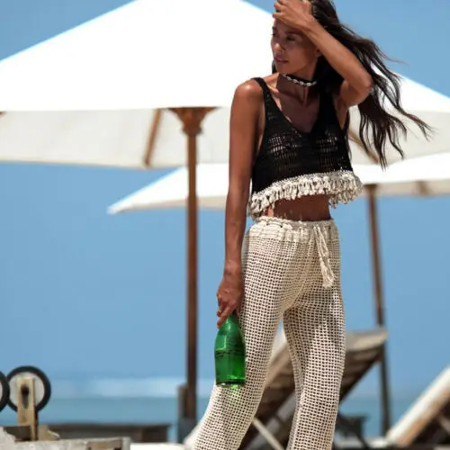 Hot Women's Crochet Lace Loose Pullover Tassel Shirts Sleeveless Crop Top Shirt Blouse Tanks
Hot Women's Crochet Lace Loose Pullover Tassel Shirts Sleeveless Crop Top Shirt Blouse Tanks