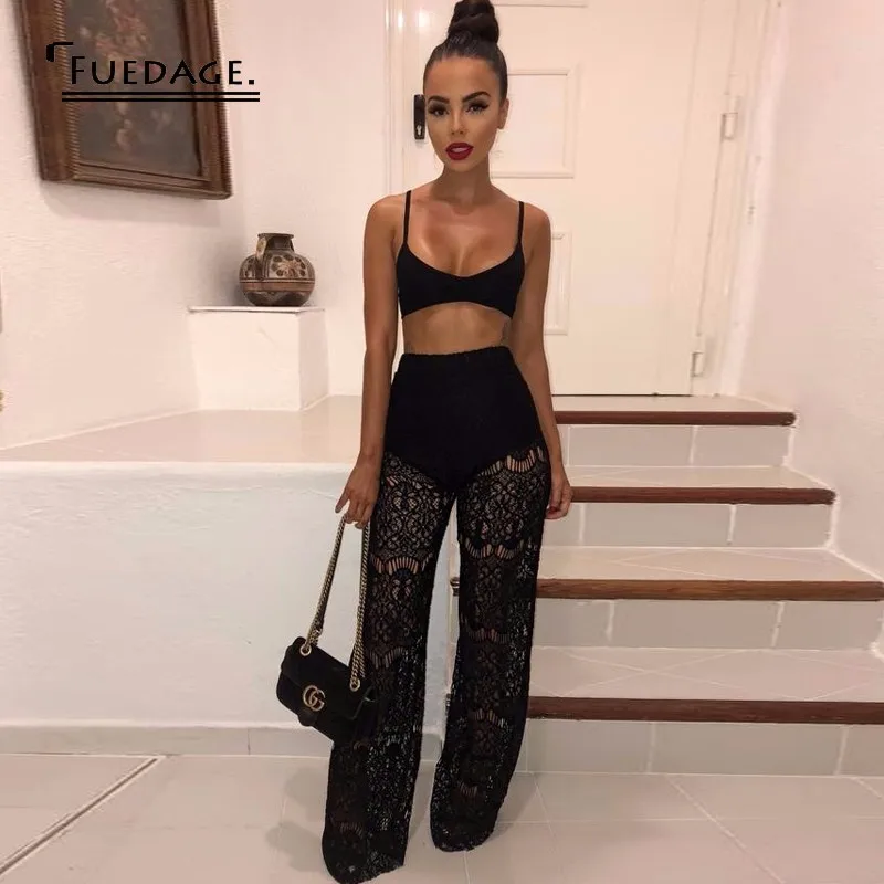Fuedage 2019 Sexy Lace Two Piece Set V Neck Hollow Out Top And Pant Women Set Mesh Clubs Party 2 Piece Set Women Overalls Femme
Fuedage 2019 Sexy Lace Two Piece Set V Neck Hollow Out Top And Pant Women Set Mesh Clubs Party 2 Piece Set Women Overalls Femme