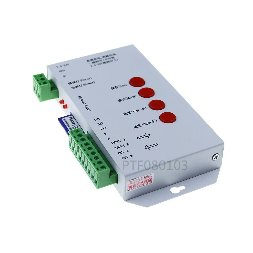 LED T1000S 128 SD Card Pixels Controller,DC5~24V,for WS2801 WS2811 WS2812B LPD6803 LED 2048 strip light lamp
LED T1000S 128 SD Card Pixels Controller,DC5~24V,for WS2801 WS2811 WS2812B LPD6803 LED 2048 strip light lamp