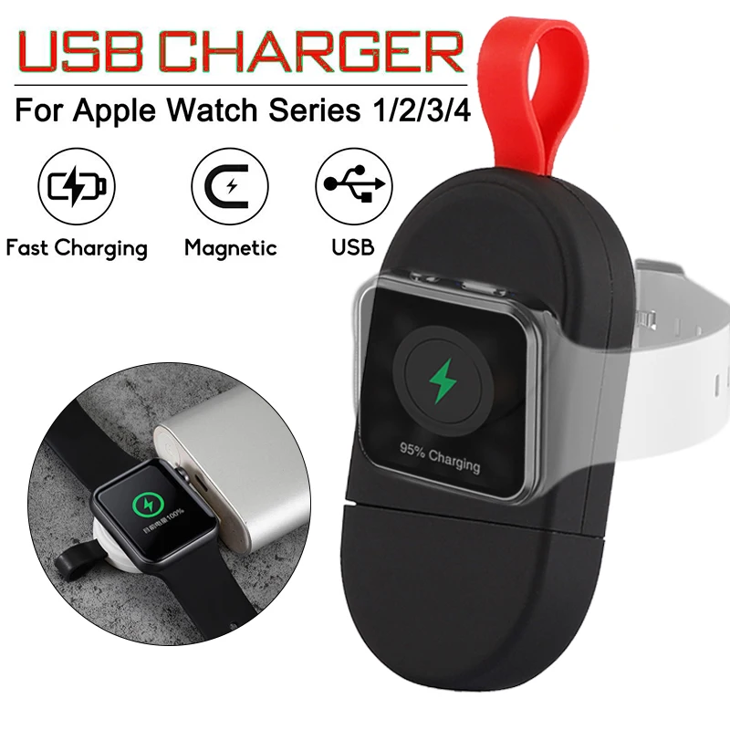 Portable Wireless Charger for Apple Watch 4 3 2 1 Portable Magnetic Wireless Charging USB Charger for iWatch Series 1 2 3 4
Portable Wireless Charger for Apple Watch 4 3 2 1 Portable Magnetic Wireless Charging USB Charger for iWatch Series 1 2 3 4
