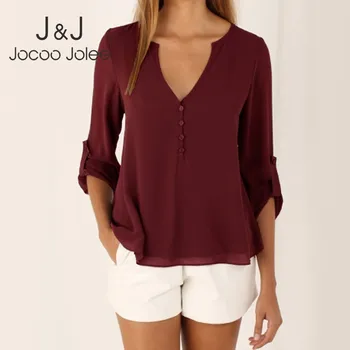 Jocoo Jolee 2019 Female Plus Size 5XL Long Sleeve Chiffon Blouse Elegant Lady Loose Tops Women Fashion Chic Button Clothes
Jocoo Jolee 2019 Female Plus Size 5XL Long Sleeve Chiffon Blouse Elegant Lady Loose Tops Women Fashion Chic Button Clothes