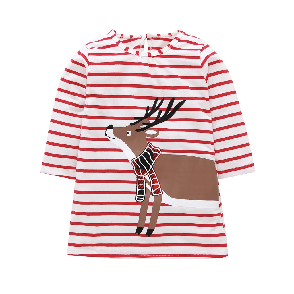 Christmas Newborn Girls Kids Cartoon Animal Long Sleeve Striped Tops Party T-Shirt Dress Cotton Casual Cute Clothes 1-6T
Christmas Newborn Girls Kids Cartoon Animal Long Sleeve Striped Tops Party T-Shirt Dress Cotton Casual Cute Clothes 1-6T
