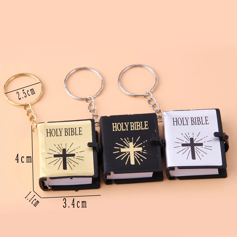 Mini English HOLY BIBLE Keychain Religious Christian Jesus Cross Keyring Bag Funny Book Key Chain Crystal Fashion Key Chain
Mini English HOLY BIBLE Keychain Religious Christian Jesus Cross Keyring Bag Funny Book Key Chain Crystal Fashion Key Chain