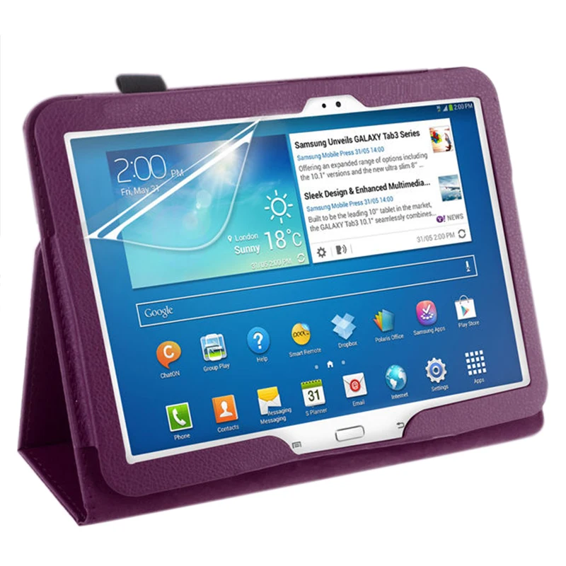 PU Leather Case Cover For Samsung Galaxy Tab 3 10.1 P5200 P5210 P5220 Tablet Colour:Purple
PU Leather Case Cover For Samsung Galaxy Tab 3 10.1 P5200 P5210 P5220 Tablet Colour:Purple