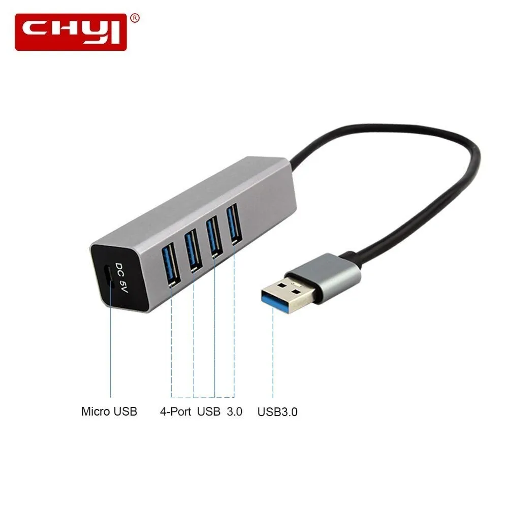 CHYI Usb3.0Hub High-Speed Splitter Four-Port Usb Splitter Usb Interface Plug And Play High-Speed Transmission Support Otg
CHYI Usb3.0Hub High-Speed Splitter Four-Port Usb Splitter Usb Interface Plug And Play High-Speed Transmission Support Otg