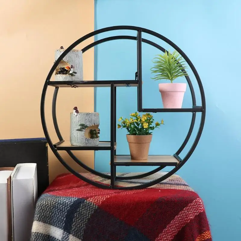 Multi-grid Circular Wood Iron Shelf Round Flower Wall Mounted Storage Rack Organization For Bedroom Kitchen Home Decor
Multi-grid Circular Wood Iron Shelf Round Flower Wall Mounted Storage Rack Organization For Bedroom Kitchen Home Decor
