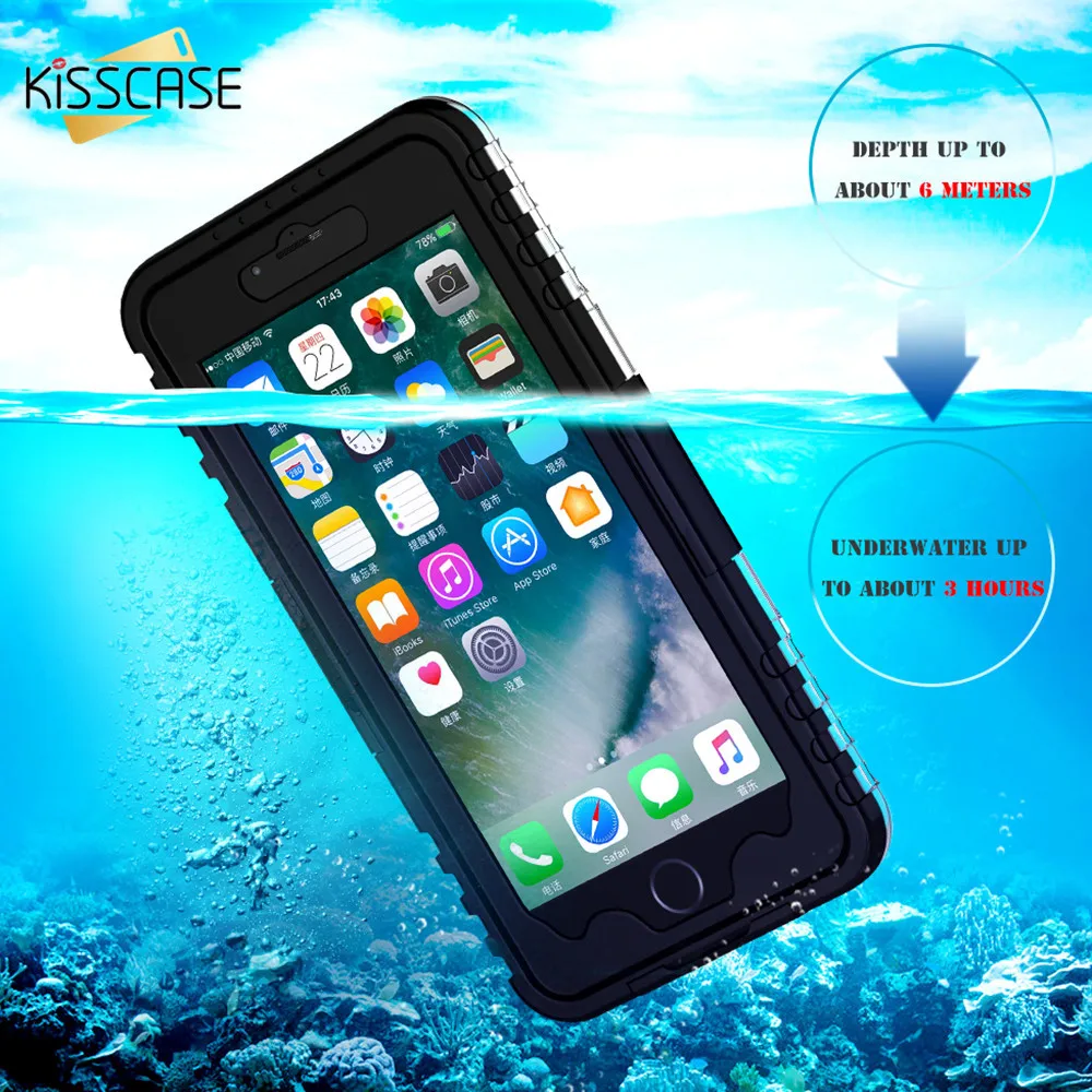 KISSCASE Shockproof Waterproof Phone Case For iPhone 6 6s 7 8 Plus Swimming Diving Waterproof Cover for iPhone 6 6s 7 8 Coque
KISSCASE Shockproof Waterproof Phone Case For iPhone 6 6s 7 8 Plus Swimming Diving Waterproof Cover for iPhone 6 6s 7 8 Coque