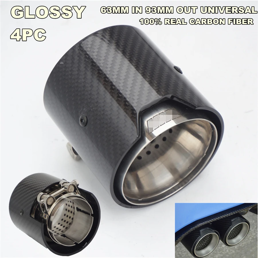 4pcs/lot 63MM Air inlet OD 93MM OUT Glossy Carbon Fiber Exhaust tip For BMW M2 F87 M3 F80 M4 F82 F83 M5 F10 M6 F12
4pcs/lot 63MM Air inlet OD 93MM OUT Glossy Carbon Fiber Exhaust tip For BMW M2 F87 M3 F80 M4 F82 F83 M5 F10 M6 F12