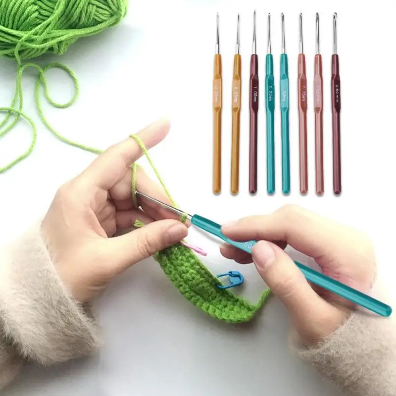 8pcs Plastic Handle Aluminium Head Crochet Hooks Sweater Sewing Needles Kit sewing knitting accessories sewing tools
8pcs Plastic Handle Aluminium Head Crochet Hooks Sweater Sewing Needles Kit sewing knitting accessories sewing tools