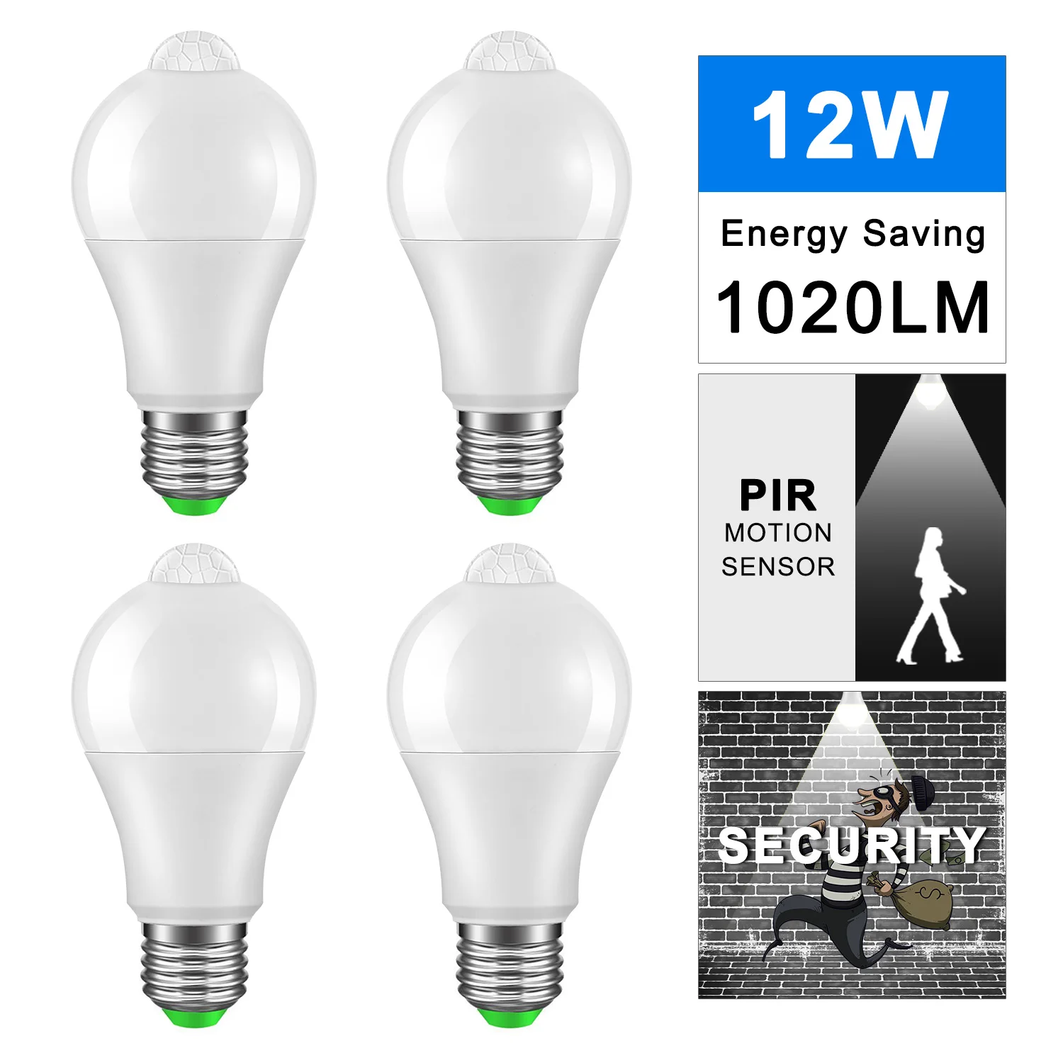LED PIR Motion Sensor Lamp 12W/18W Led BulbAuto Smart Led PIR Infrared Body Sound + Light E27 Motion Sensor LightAC 85-265V
LED PIR Motion Sensor Lamp 12W/18W Led BulbAuto Smart Led PIR Infrared Body Sound + Light E27 Motion Sensor LightAC 85-265V