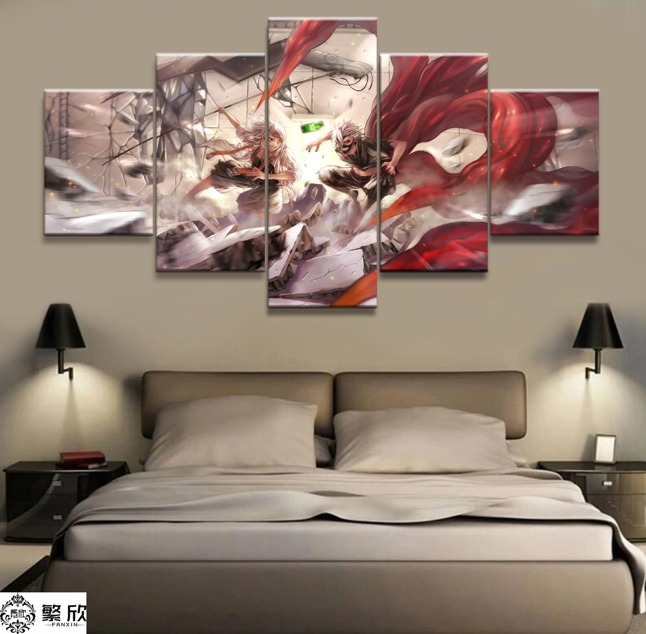 Home Decor Modular Canvas Picture 5 Piece Tokyo Ghoul Animation Painting Poster Wall For Home Canvas Painting Wholesale
Home Decor Modular Canvas Picture 5 Piece Tokyo Ghoul Animation Painting Poster Wall For Home Canvas Painting Wholesale