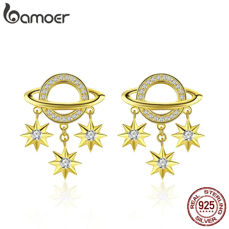 BAMOER Korea Earrings for Women 925 Sterling Silver Galaxy Coment Star Drop Earring Ear Pendant 2019 New Fashion Jewelry SCE587
BAMOER Korea Earrings for Women 925 Sterling Silver Galaxy Coment Star Drop Earring Ear Pendant 2019 New Fashion Jewelry SCE587