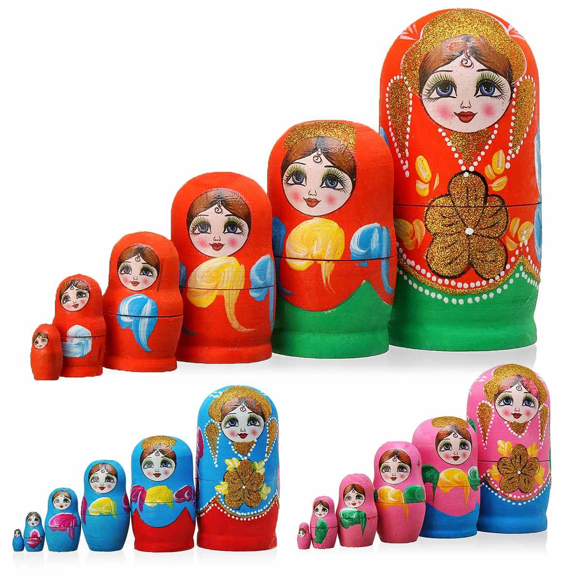 6Pcs Novelty Russian Nesting Wooden Matryoshka Doll Set Hand Painted Decor Russian Nesting Dolls Baby Toy Girl Doll
6Pcs Novelty Russian Nesting Wooden Matryoshka Doll Set Hand Painted Decor Russian Nesting Dolls Baby Toy Girl Doll