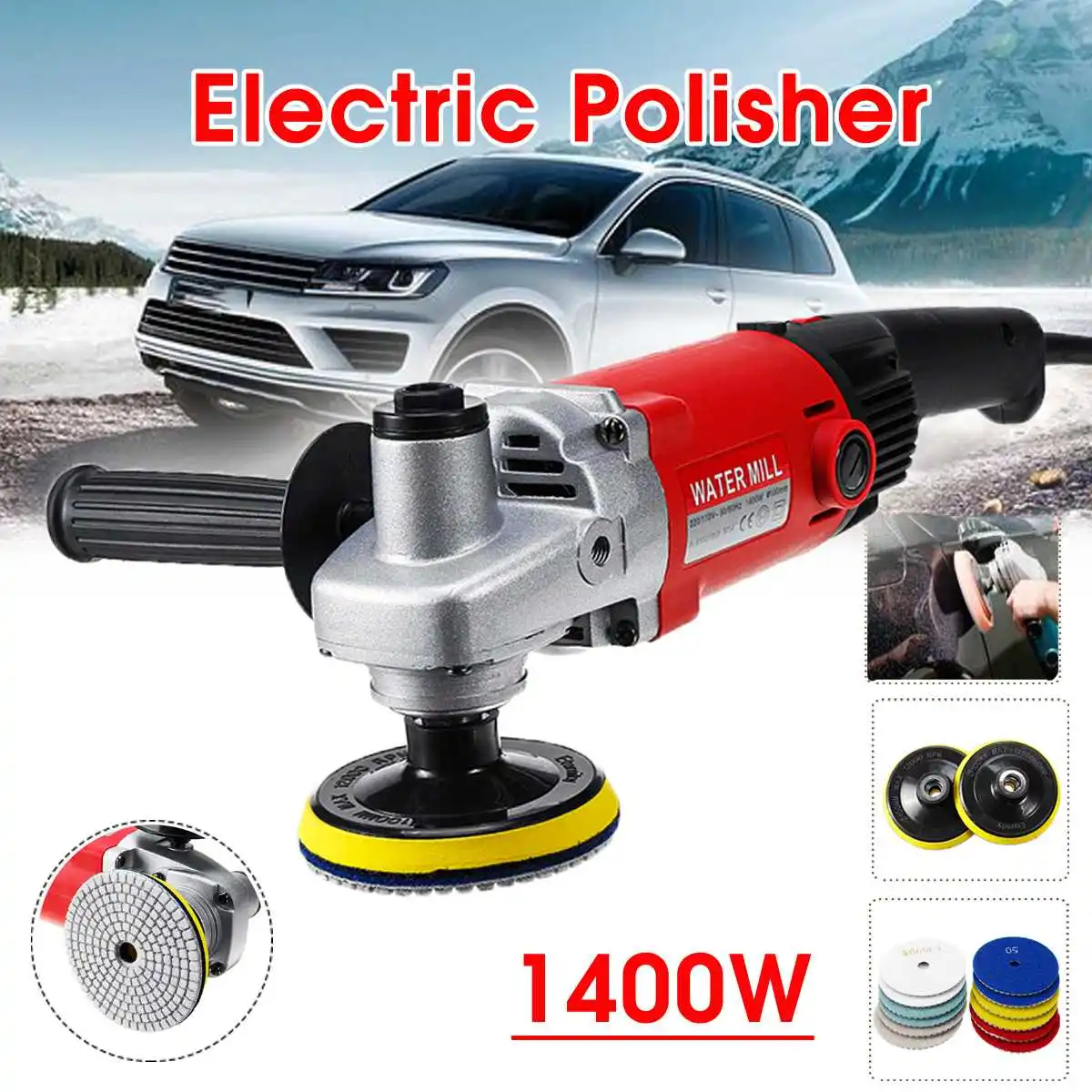 Doersupp 1400W 220V Hand WET Stone Polisher Grinder Diamond Polishing Grit Pads Concrete Marble Granite
Doersupp 1400W 220V Hand WET Stone Polisher Grinder Diamond Polishing Grit Pads Concrete Marble Granite