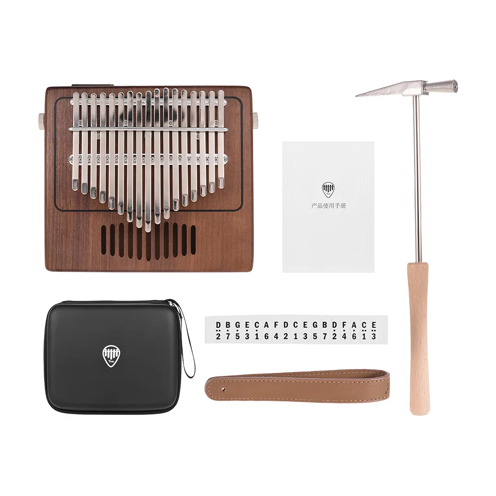 17-Key Thumb Piano Kalimba Mbira Sanza Walnut Solid Wood with Carry Bag Musical Note Stickers Tuning Hammer Strap Musical Gift
17-Key Thumb Piano Kalimba Mbira Sanza Walnut Solid Wood with Carry Bag Musical Note Stickers Tuning Hammer Strap Musical Gift