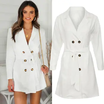 Fashion Womens Long Slim Belted Coat 2018 New Autumn Winter Ladies Casaul White Solid Sashes Button Parka Jacket Overcoat S-XL
Fashion Womens Long Slim Belted Coat 2018 New Autumn Winter Ladies Casaul White Solid Sashes Button Parka Jacket Overcoat S-XL