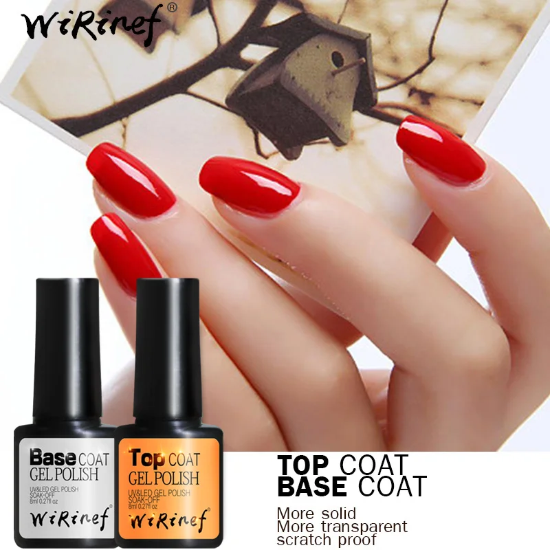 WiRinef 8ml Nail Top Coat Long Lasting No Wipe Bright Shiny UV Gel Polish Base Coat Nail Lacquer Gel
WiRinef 8ml Nail Top Coat Long Lasting No Wipe Bright Shiny UV Gel Polish Base Coat Nail Lacquer Gel