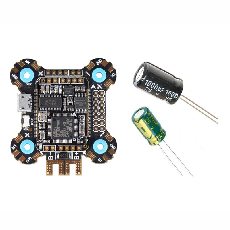 JHEMCU F722 Betaflight Flight Controller 2-6S OSD 5V/2A BEC Current with 25V/1000uF Capacitor 30x30mm 12.8g for RC Drone
JHEMCU F722 Betaflight Flight Controller 2-6S OSD 5V/2A BEC Current with 25V/1000uF Capacitor 30x30mm 12.8g for RC Drone