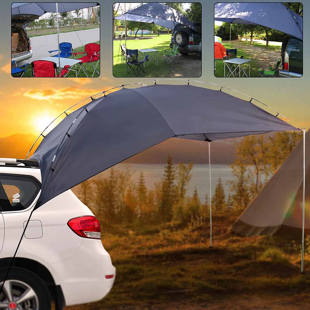 

Portable Shelter Truck Car Tent Trailer Awning Rooftop Campers Outdoor Canopy Sunshade