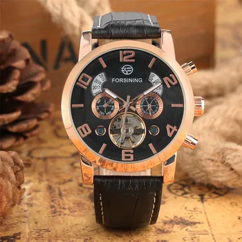 Chronograph Tourbillon Men's Mechanical Wristwatch Luxury Business Mens Clock Genuine Leather Clock Male reloj masculino
Chronograph Tourbillon Men's Mechanical Wristwatch Luxury Business Mens Clock Genuine Leather Clock Male reloj masculino