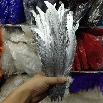 Hot 100pcs Double Sided Silvery 10-12inch/25-30cm Rooster tail feather For Clothing Jewelry Hat Christmas Holiday Decorative
Hot 100pcs Double Sided Silvery 10-12inch/25-30cm Rooster tail feather For Clothing Jewelry Hat Christmas Holiday Decorative