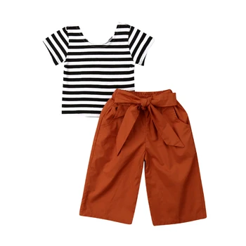 2PCS Set Toddler Kids Baby Girl Short Sleeve Striped T-shirt Tops+Wide Leg Long Pant Trouser Outfits Summer Clothes
2PCS Set Toddler Kids Baby Girl Short Sleeve Striped T-shirt Tops+Wide Leg Long Pant Trouser Outfits Summer Clothes