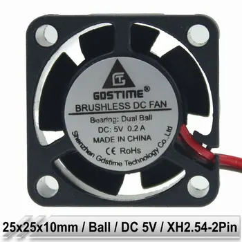 500 PCS LOT Gdstime 25mm 2510 25x25x10mm 5V 0.2A 2Pin Dual Ball Bearing Brushless DC Mini Cooling Fan
500 PCS LOT Gdstime 25mm 2510 25x25x10mm 5V 0.2A 2Pin Dual Ball Bearing Brushless DC Mini Cooling Fan