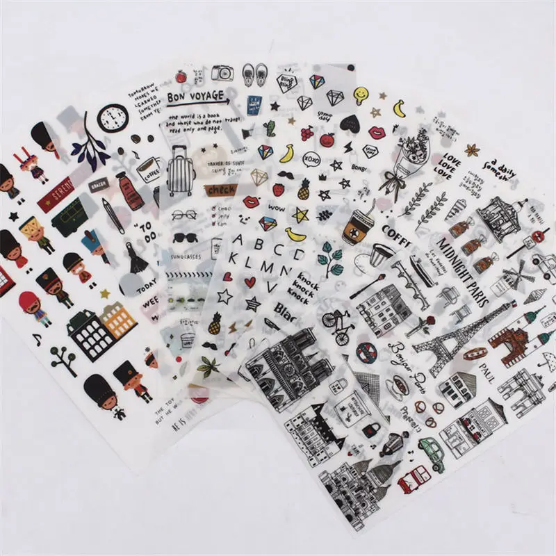 6 PCs/Set PVC Travel Diary Stationery Sticker Photo Album Scrapbook Decor Book Diary DIY Party Gift Art Crafts Card Label 9*15cm
6 PCs/Set PVC Travel Diary Stationery Sticker Photo Album Scrapbook Decor Book Diary DIY Party Gift Art Crafts Card Label 9*15cm