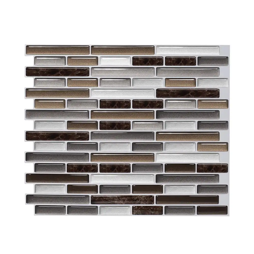 Self Adhesive Mosaic Tile 3D Wall decal Sticker DIY Kitchen Bathroom Home Decor Vinyl Peel and stick Mixed Brown Marble 1 Sheet
Self Adhesive Mosaic Tile 3D Wall decal Sticker DIY Kitchen Bathroom Home Decor Vinyl Peel and stick Mixed Brown Marble 1 Sheet