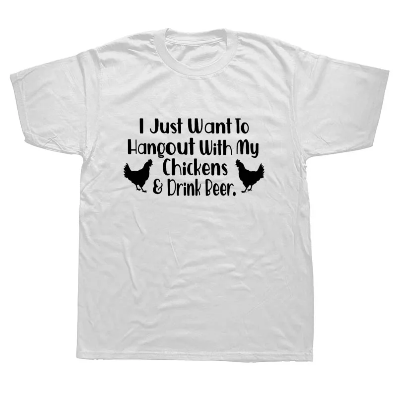 Funny Hangout With Chickens & Drink Beer Farm Farmer Letters T Shirt Short Sleeved Tee Shirt O Neck Men Tees Plus Size
Funny Hangout With Chickens & Drink Beer Farm Farmer Letters T Shirt Short Sleeved Tee Shirt O Neck Men Tees Plus Size