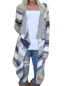 Women sweater Fashion Printed Long Sleeved Casual All-match Cardigans Colorblock Irregular Long-sleeved Knit Sweater Cardigan
Women sweater Fashion Printed Long Sleeved Casual All-match Cardigans Colorblock Irregular Long-sleeved Knit Sweater Cardigan